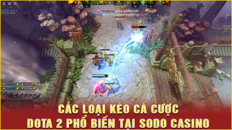 các loại kèo cá cược dota 2 phổ biến tại sodo casino